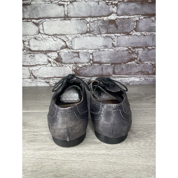 Bed Stu Dark Gray Leather Wing Tip Oxfords Lace Up Shoes Men Sz 10.5M US/43.5EU main image 10